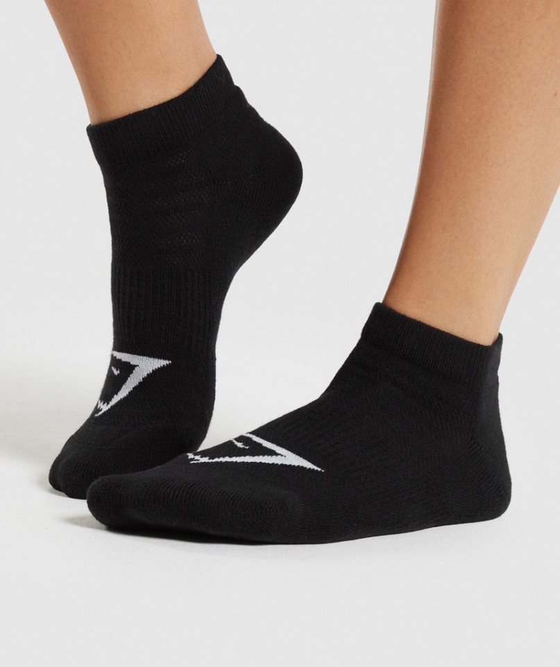 Gymshark Ankle 3pk Socks Black | CA 57A106